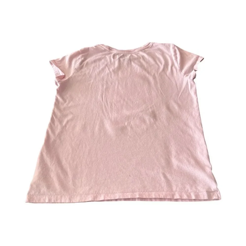 Ralph Lauren Light Pink Kids Tee with Bear Graphic